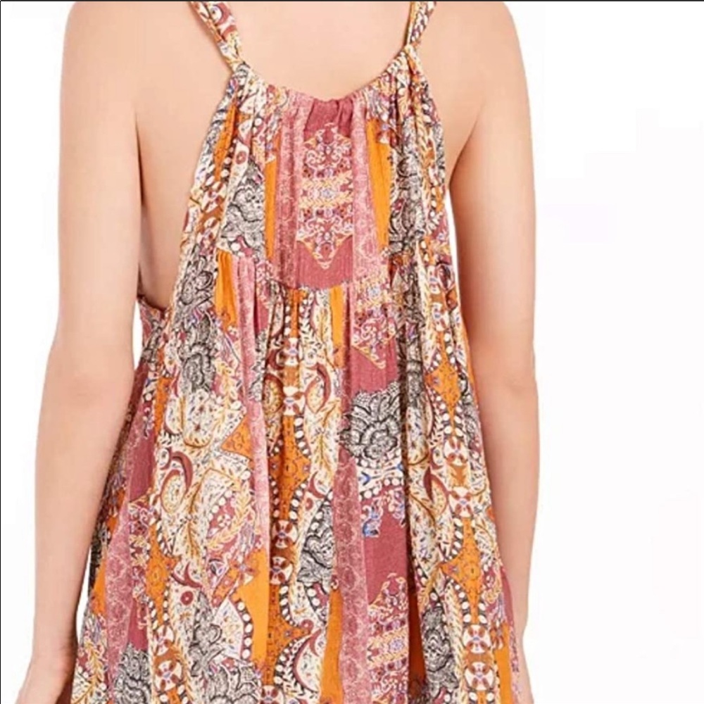 NEW Free People Count Me In Trapeze Top lace pink M - Picture 4 of 6
